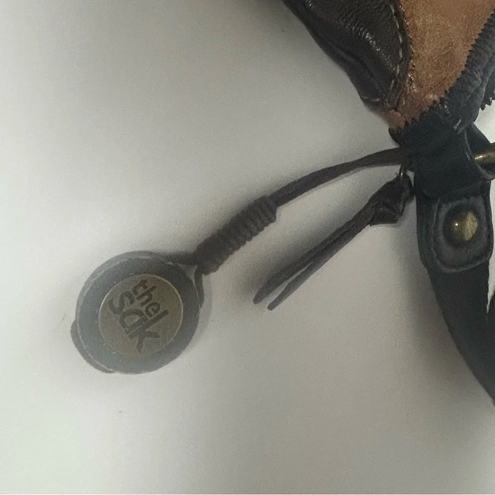 The Sak Iris Leather Snake Print Crossbody Boho Western Shoulder Bag - Picture 7 of 13